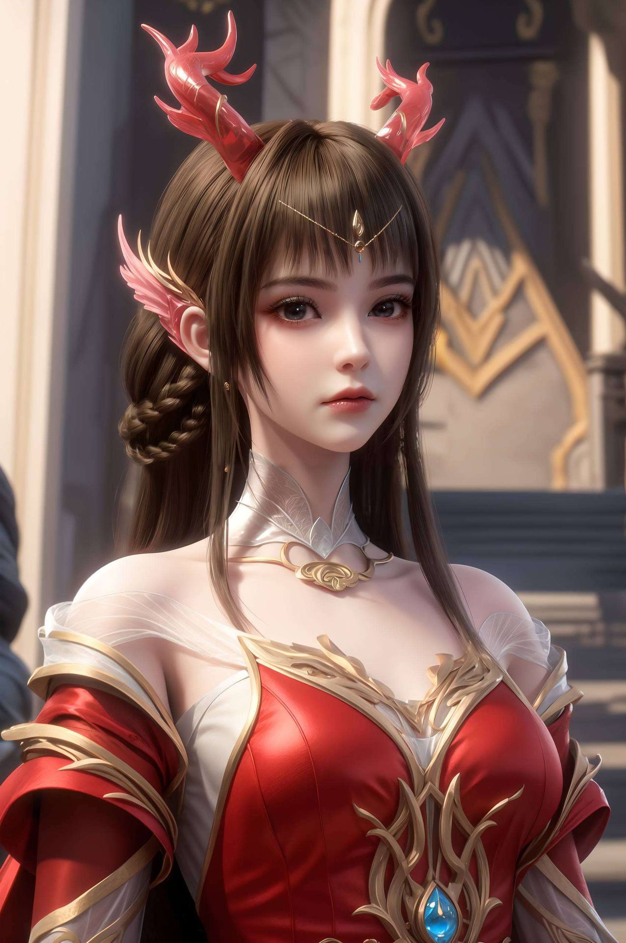 动漫美女壁纸云落翩翩舞