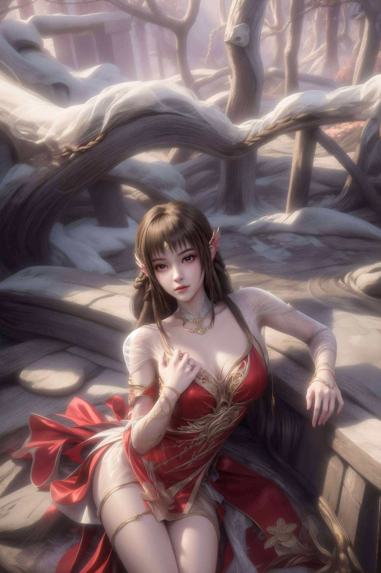在这动漫美女的画卷中每一帧