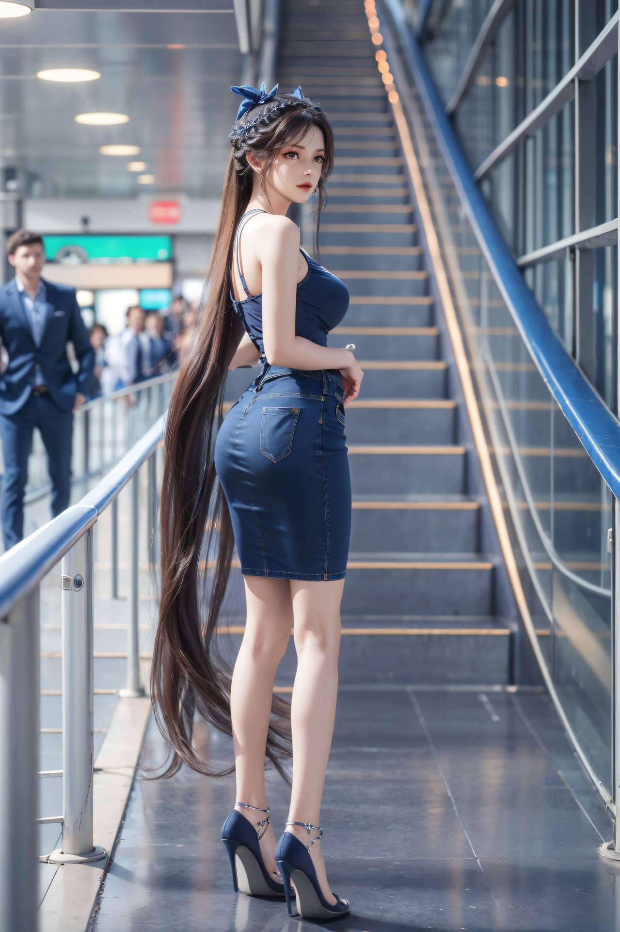 玄月幽光映双影壁上漫妙舞影现