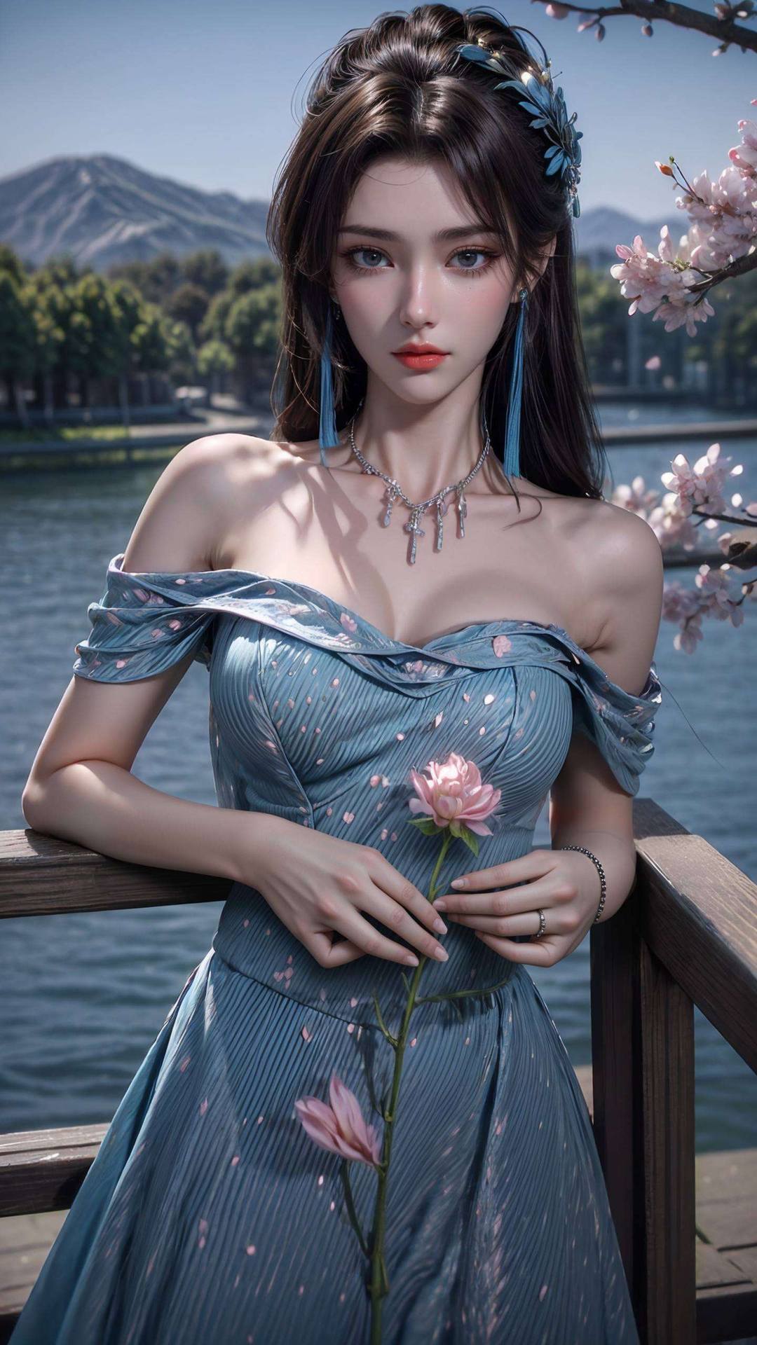 让人不禁沉浸在她那不染尘埃的美丽之中她的每一个转身