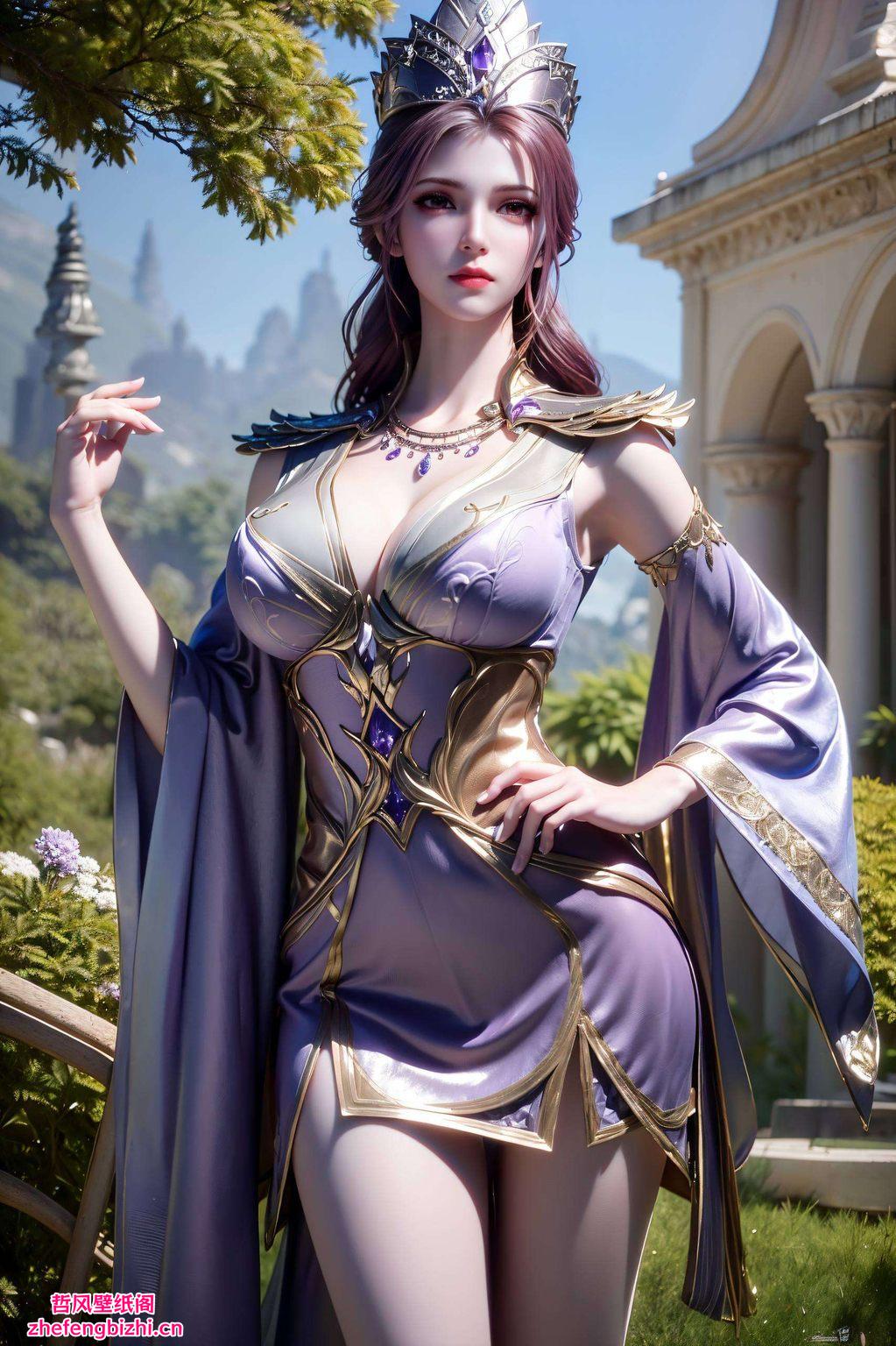 融入了黑暗比比东的高清图片这款唯美渐变手机壁纸