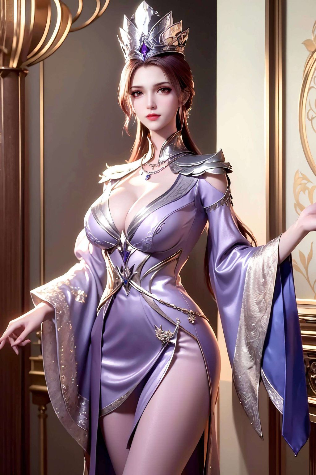 这款AI绘画的比比东年轻样子壁纸为你的手机带来非凡的视觉享受