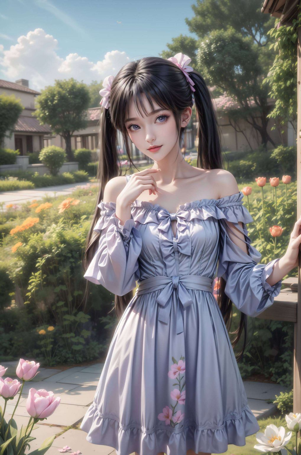 碧瑶优雅动人粉色调的背景中