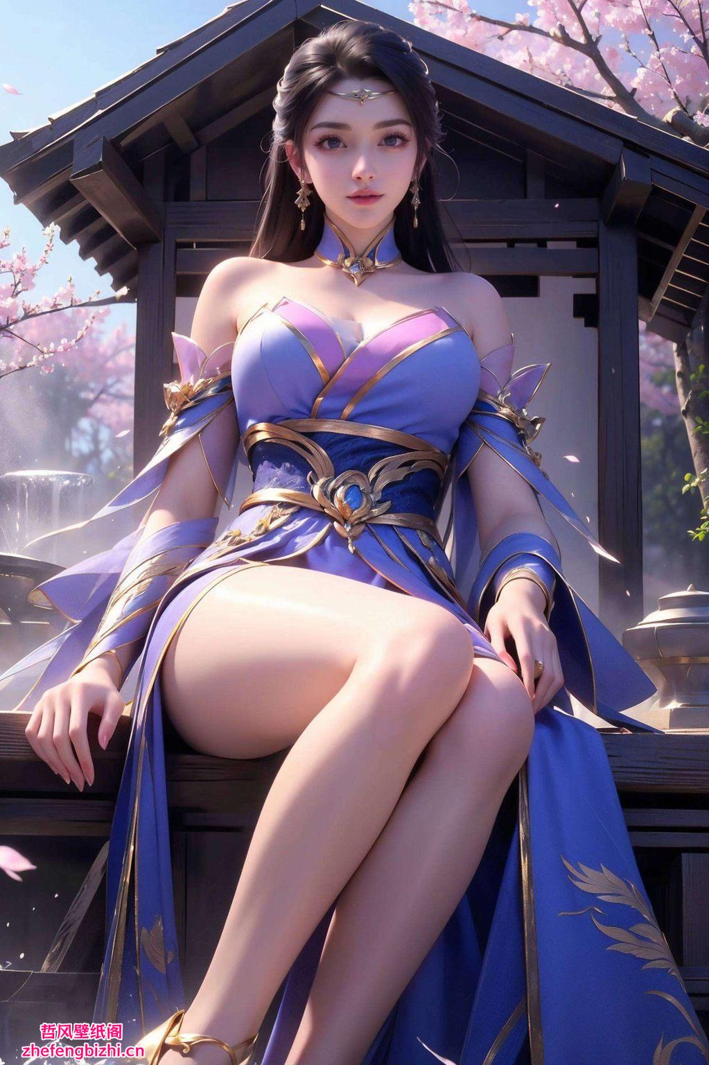 清新碎花图案映衬灵动身影细腻笔触捕捉国漫之美