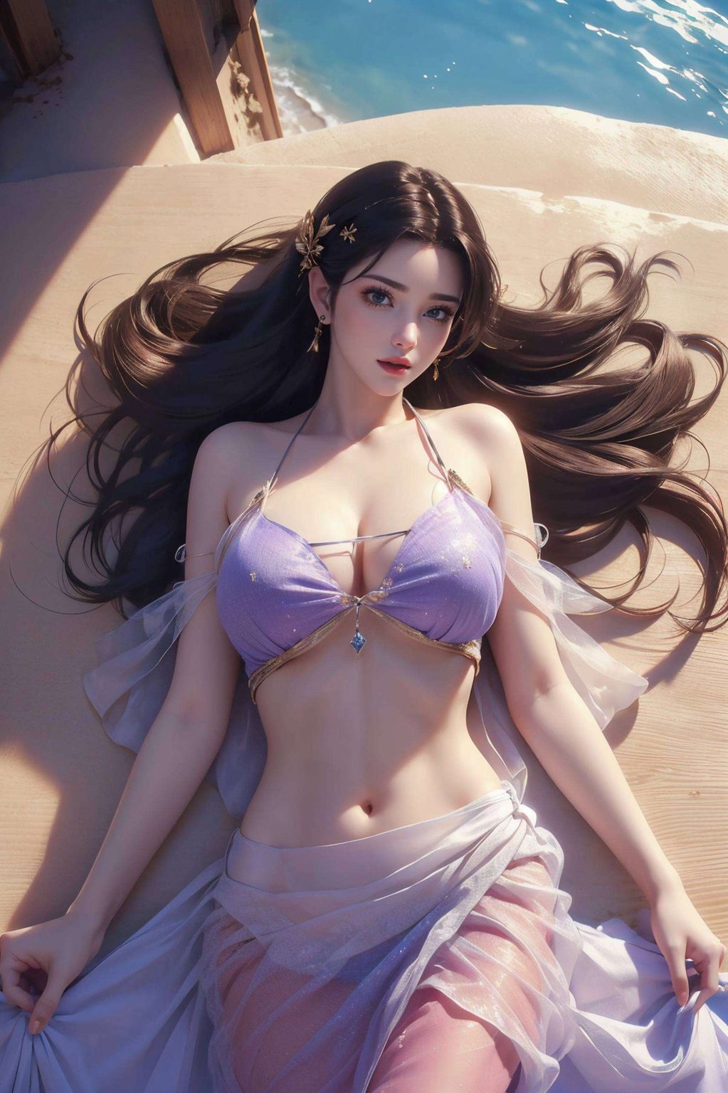 蝶落泪壁纸AI绘制下的细腻笔触