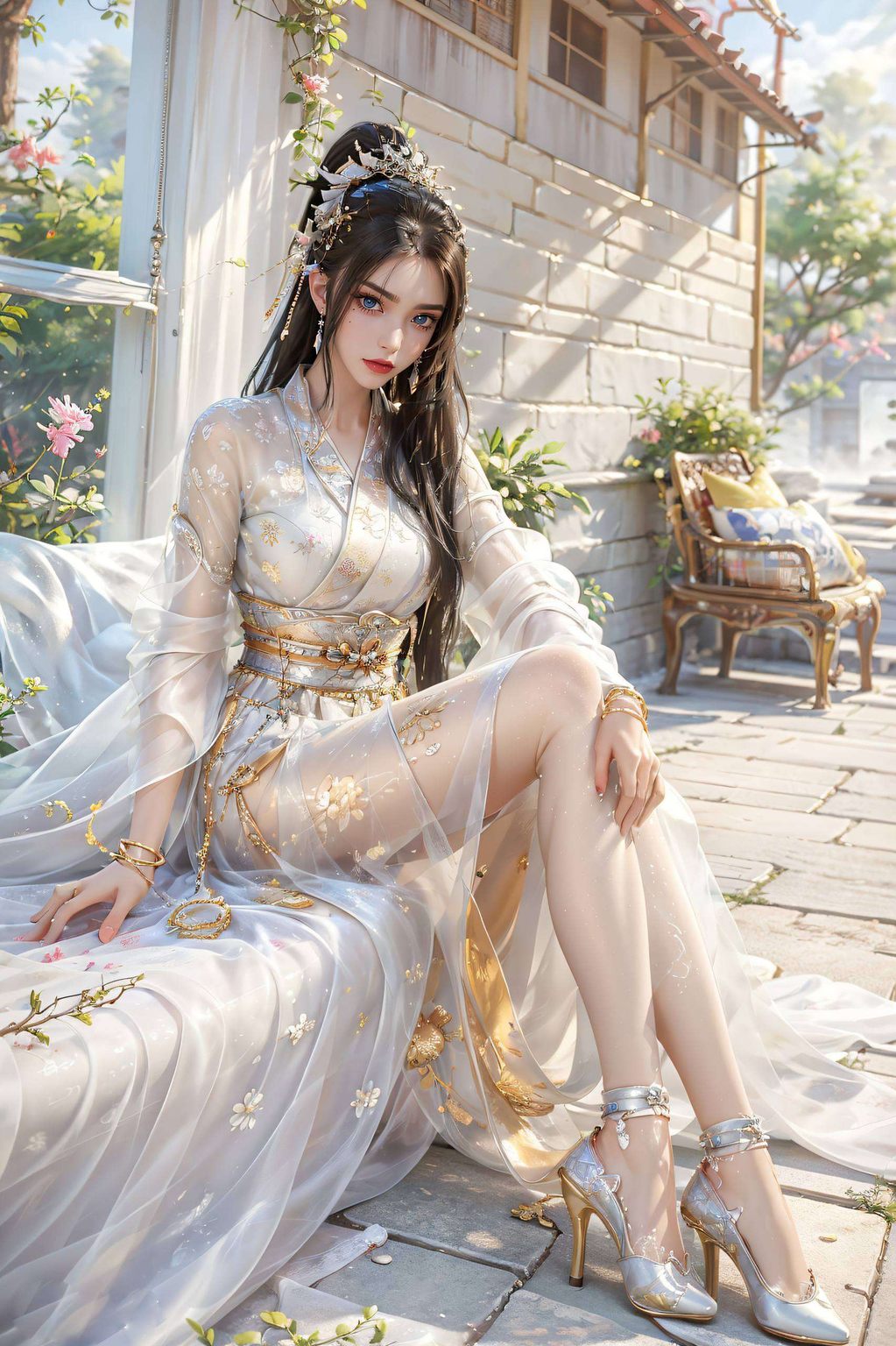 这款超好看的国漫女主AI壁纸融合了东方元素与国漫之美