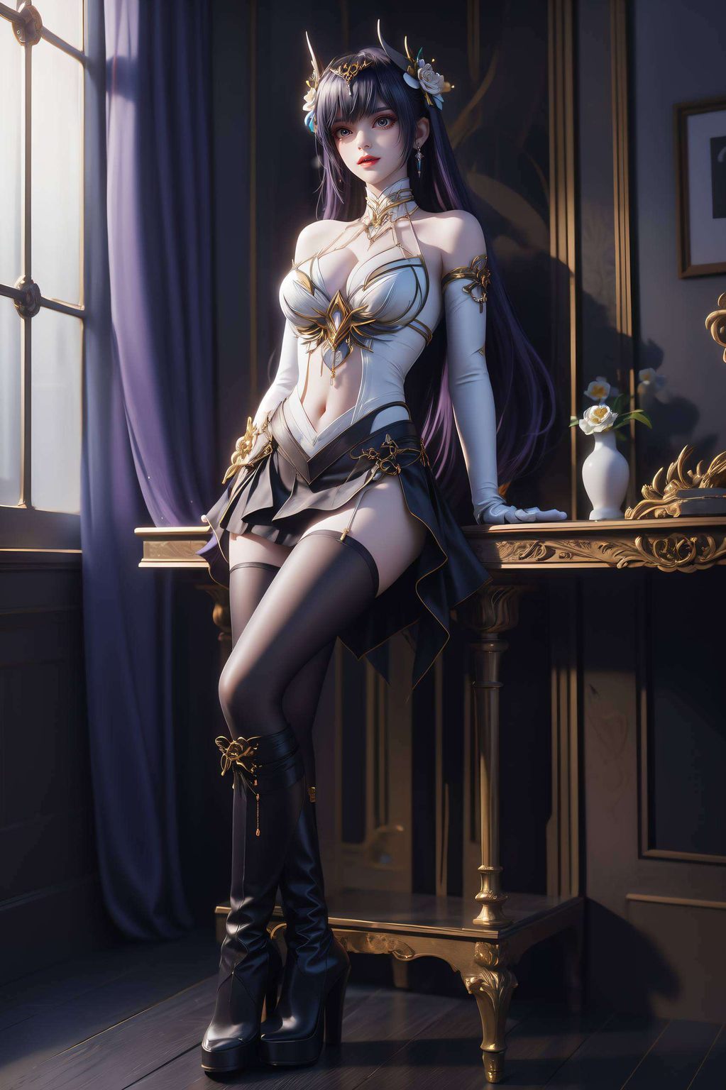 这位AI国漫女神成为了4K超高清壁纸的宠儿