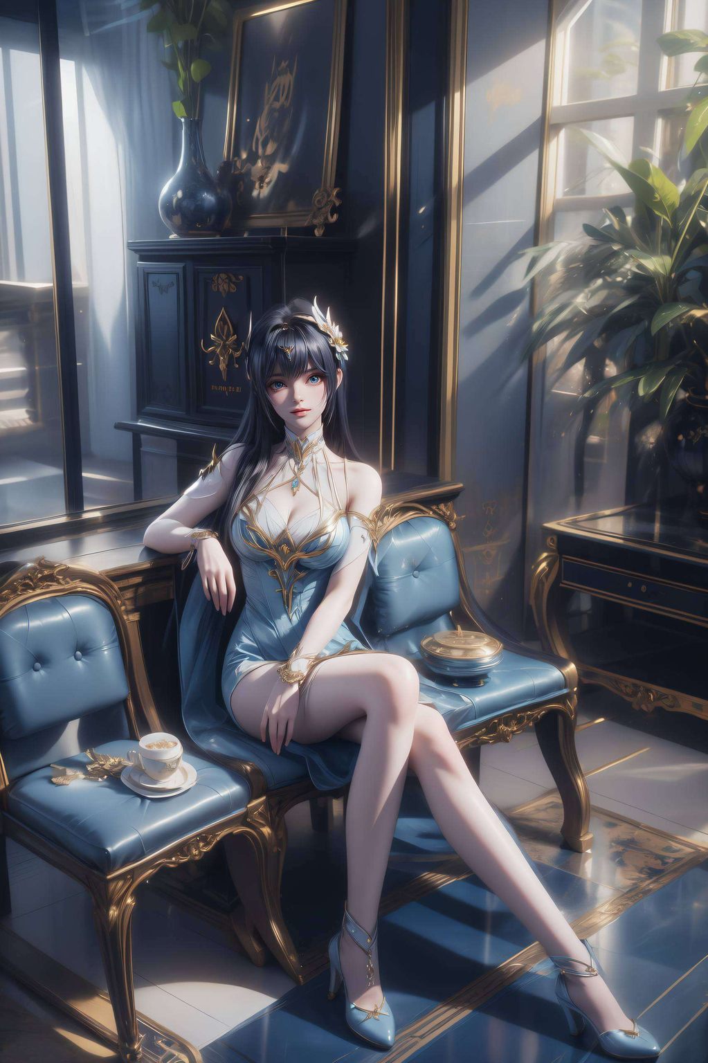 将立体国漫女神的魅力展现得淋漓尽致生动的神态