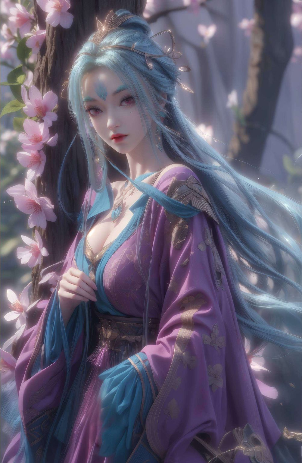 穿梭于古风画卷这款国漫美女动态壁纸