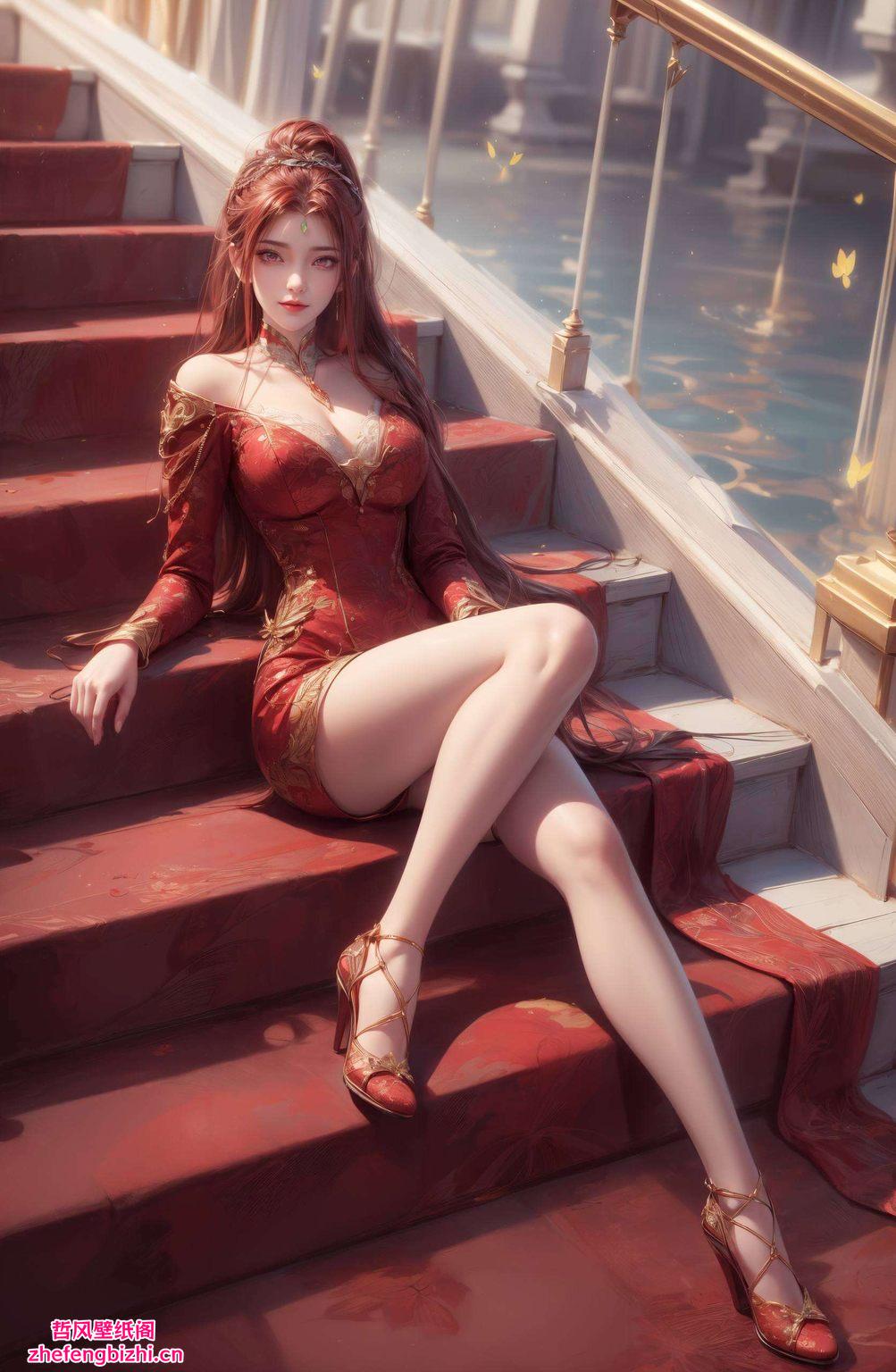 让红凰的华美羽毛装点你的手机大家好！这里是你的国漫女神——波点苹果AI女神