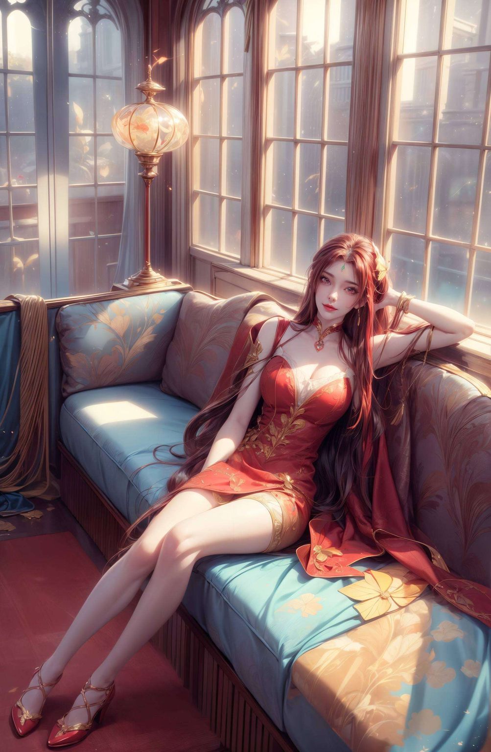 这幅红凰超清4K手机壁纸以细腻的笔触捕捉了国漫女主的灵动神韵