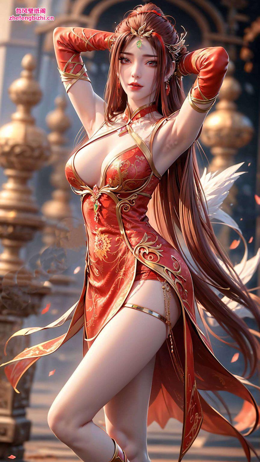 绘制国漫美女红凰点亮你的桌面