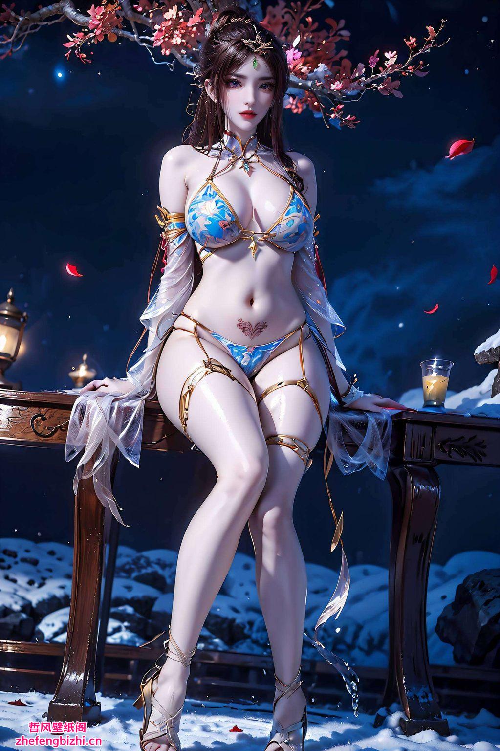 国漫女神风采尽显！这款渐变手机壁纸以红凰高清图片为灵魂