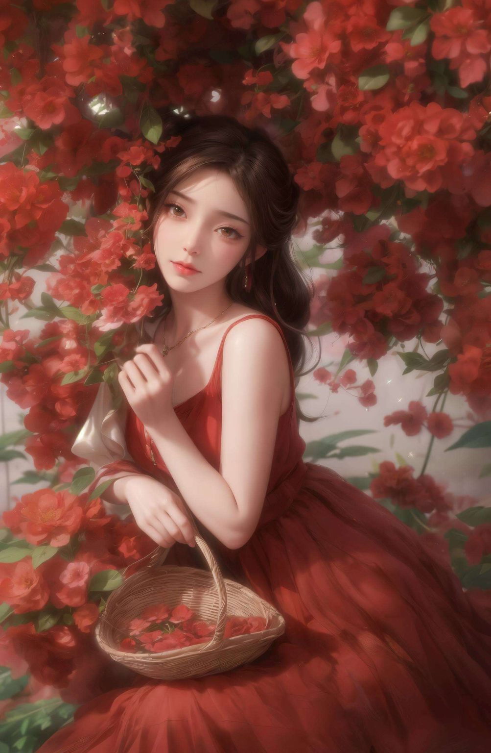 AI绘画的魅力！这款以国漫美女火灵儿为主题的宽屏壁纸让你的手机瞬间变身艺术品