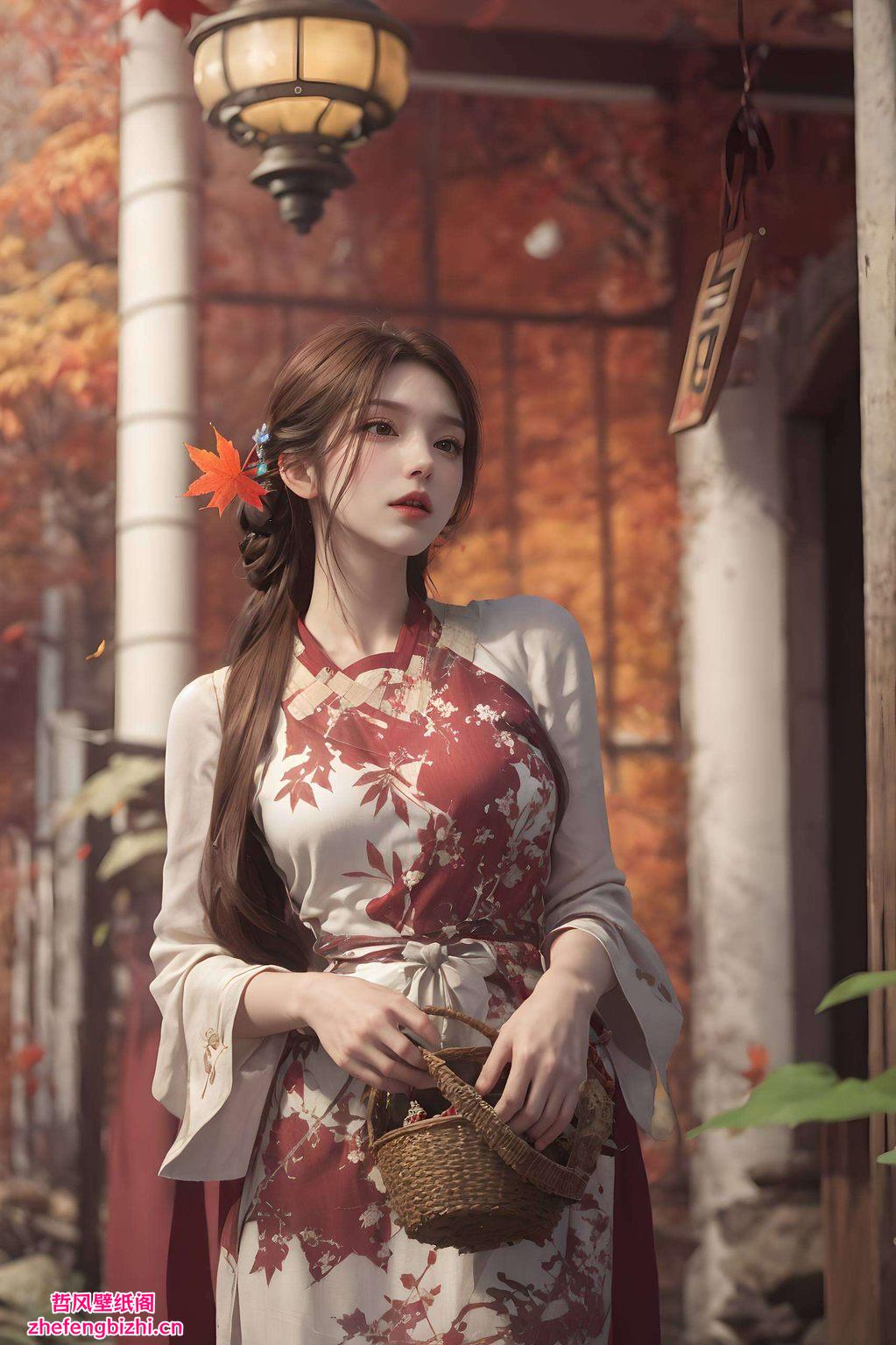 对称的姿势展现出国漫美女的独特韵味火灵儿翩翩起舞