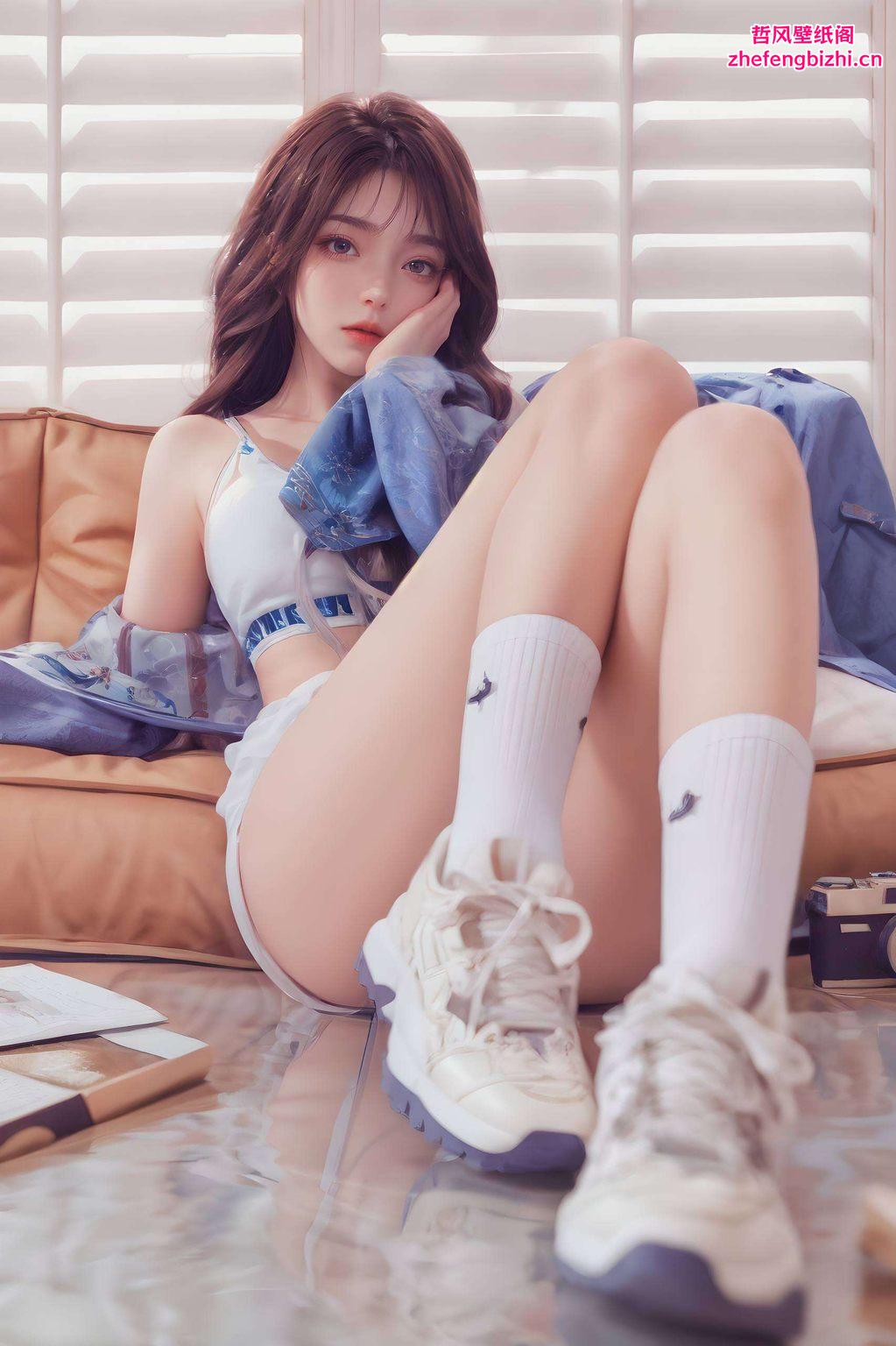 展现了她AI裸妆半跪的唯美姿态以国漫女神火灵儿为灵感