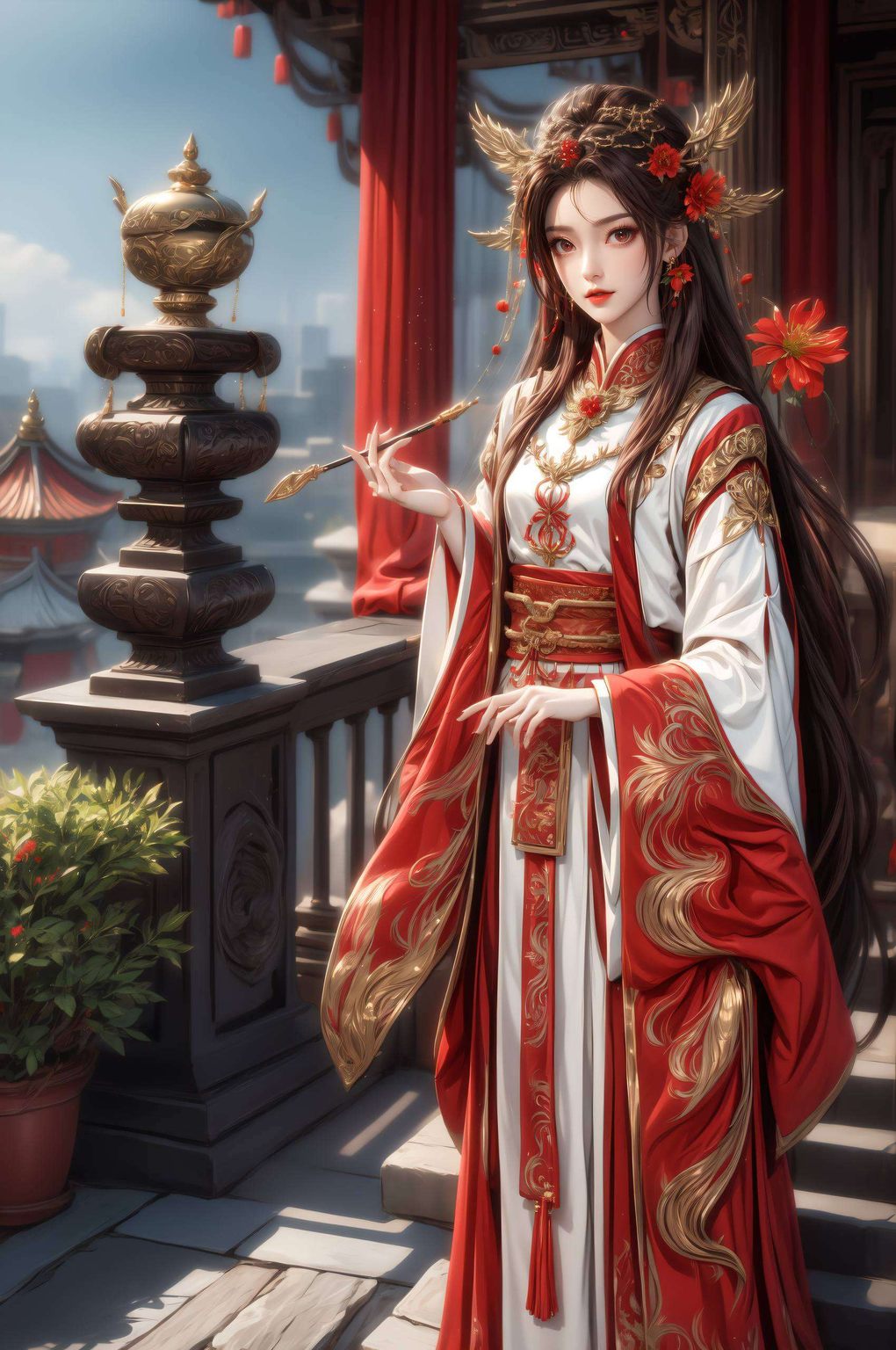 火灵儿最新IPad壁纸养眼壁纸民族风超高清4K国漫女神AI