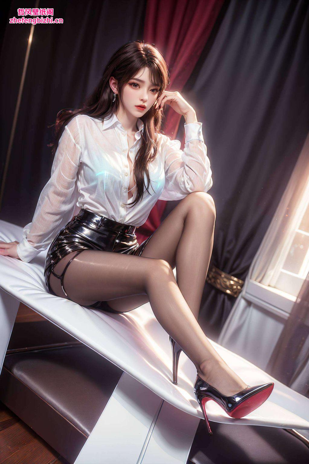 AI女神般的细腻质感点亮你的电脑桌面