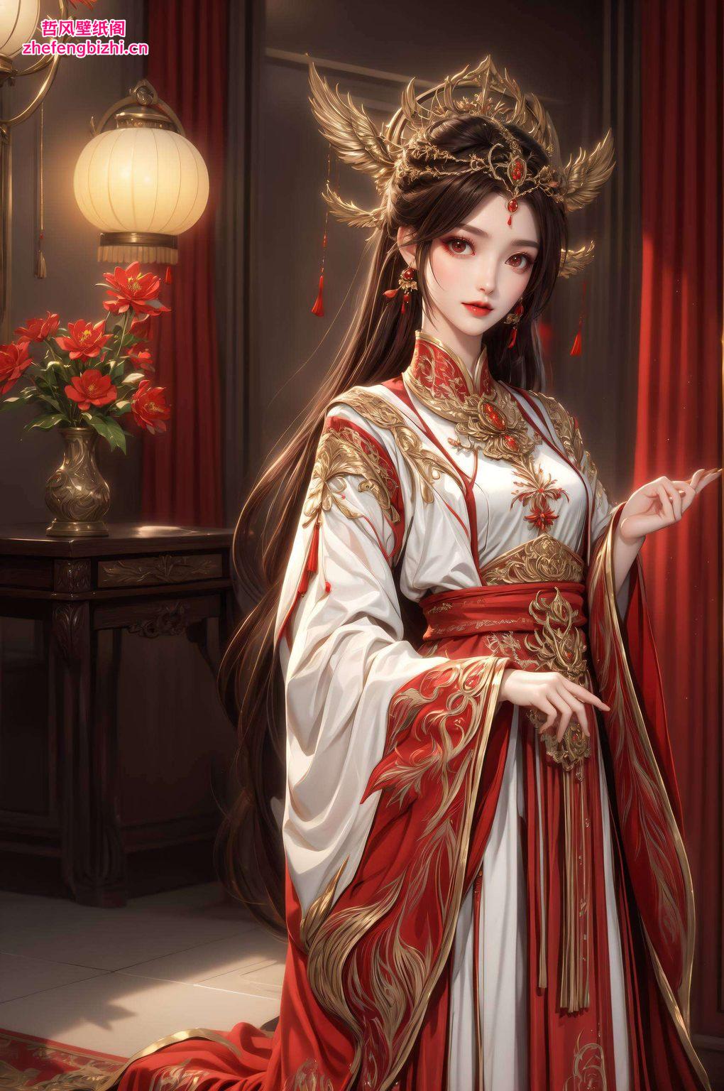 这款壁纸国漫女神火灵儿石昊惊艳亮相！简约桌面布景