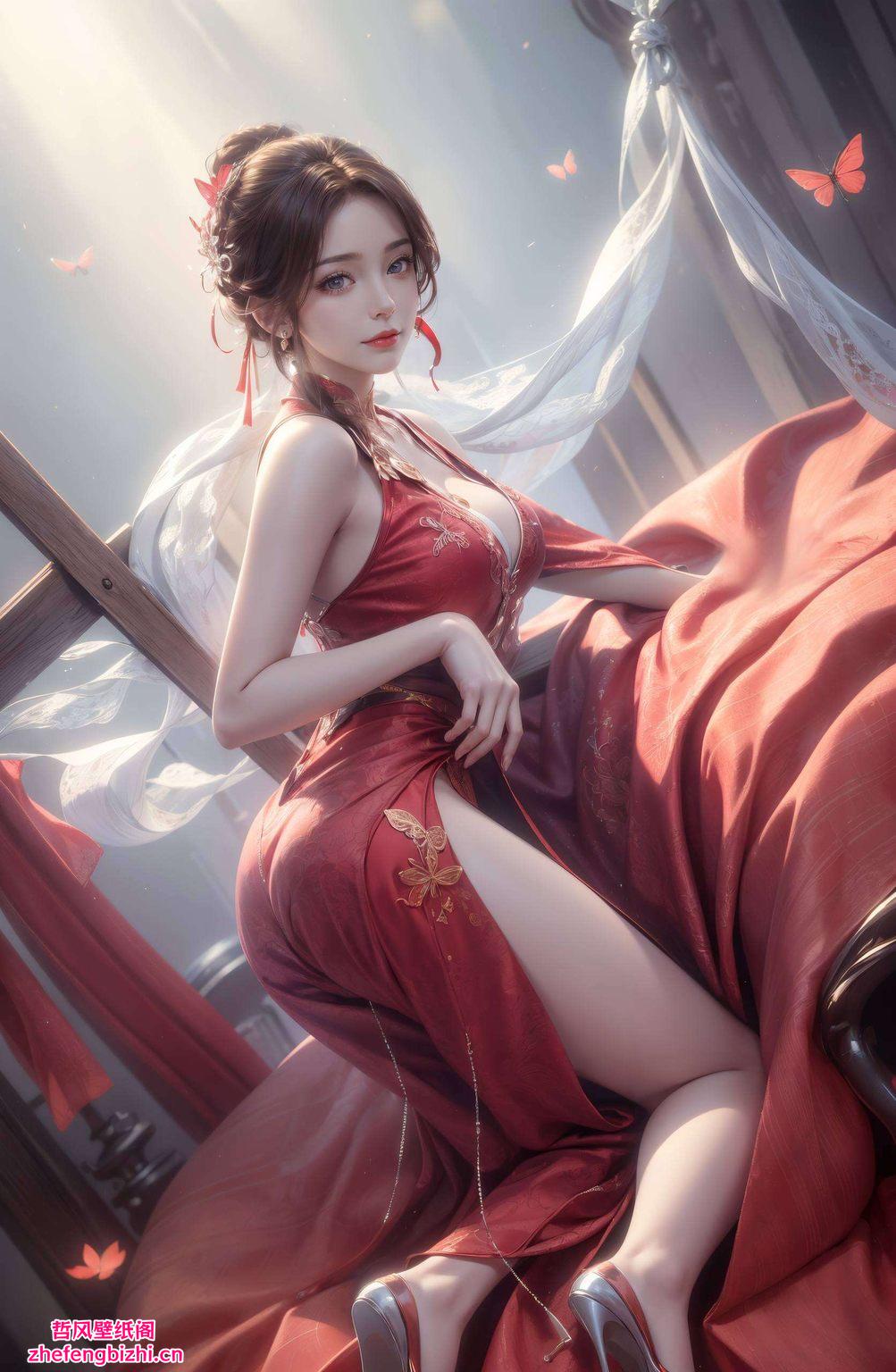 不规则苹果古风漫画壁纸这位活泼可爱的女主