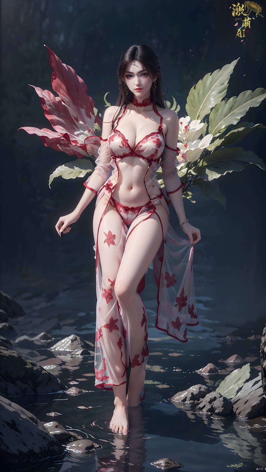 让这幅国漫女生的形象更显活力四射仿佛要从屏幕中跃然而出