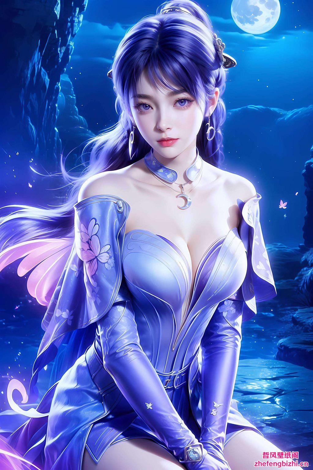 那抹清冷的紫高清壁纸4K无水印