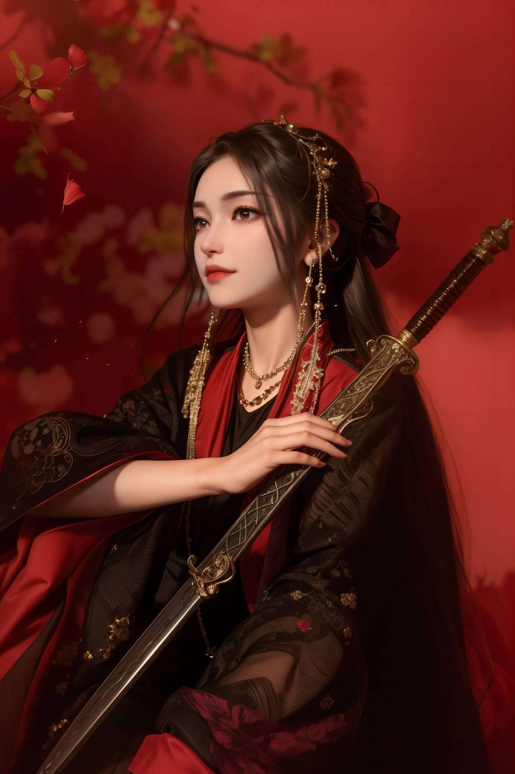 探索国漫之美遇见静态的魅力！【静态国漫女主ai同人作品】带来高冷女神李寒衣的图片壁纸