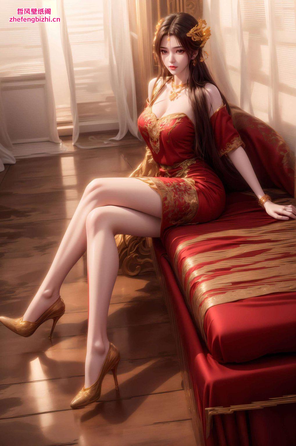 让你的桌面瞬间焕发活力！以抽象线条勾勒出她的霸气形象