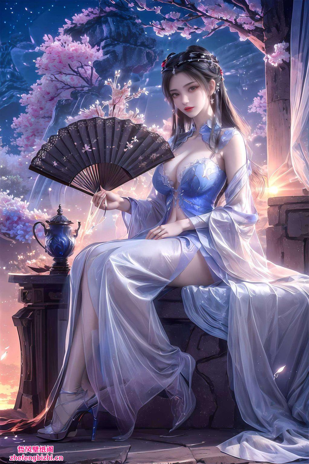 这款AI绘画角色构图壁纸都是一次穿越时光的美丽邂逅