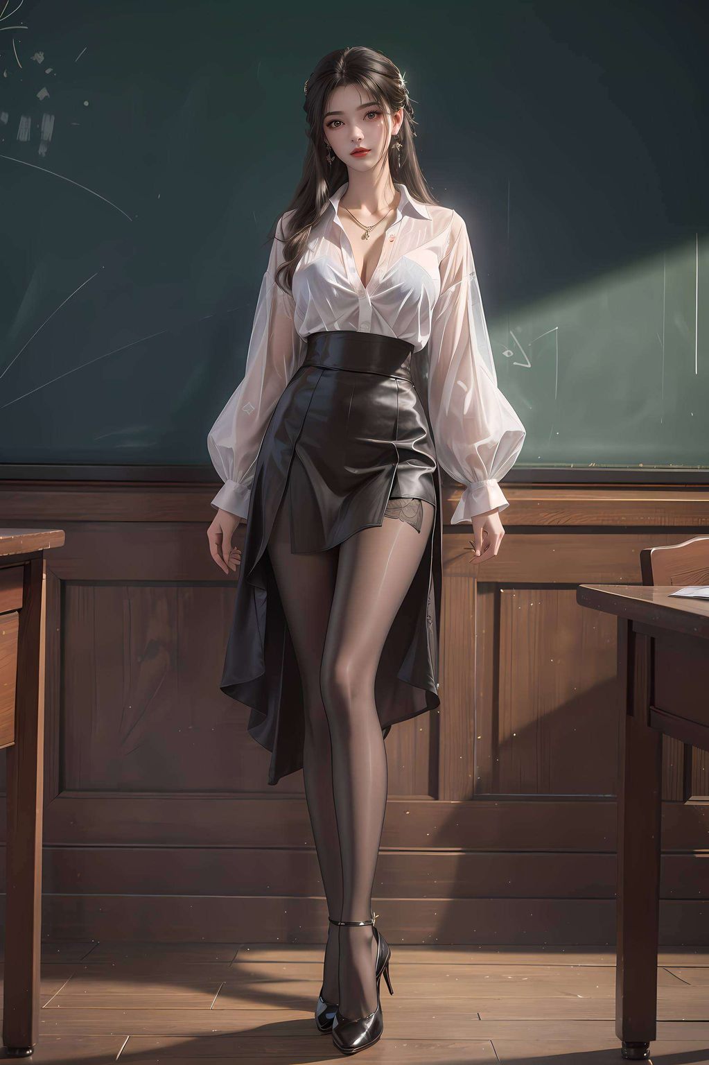 这款动漫美女李慕婉的水彩iPhone炫彩壁纸带来清新梦幻的视觉享受