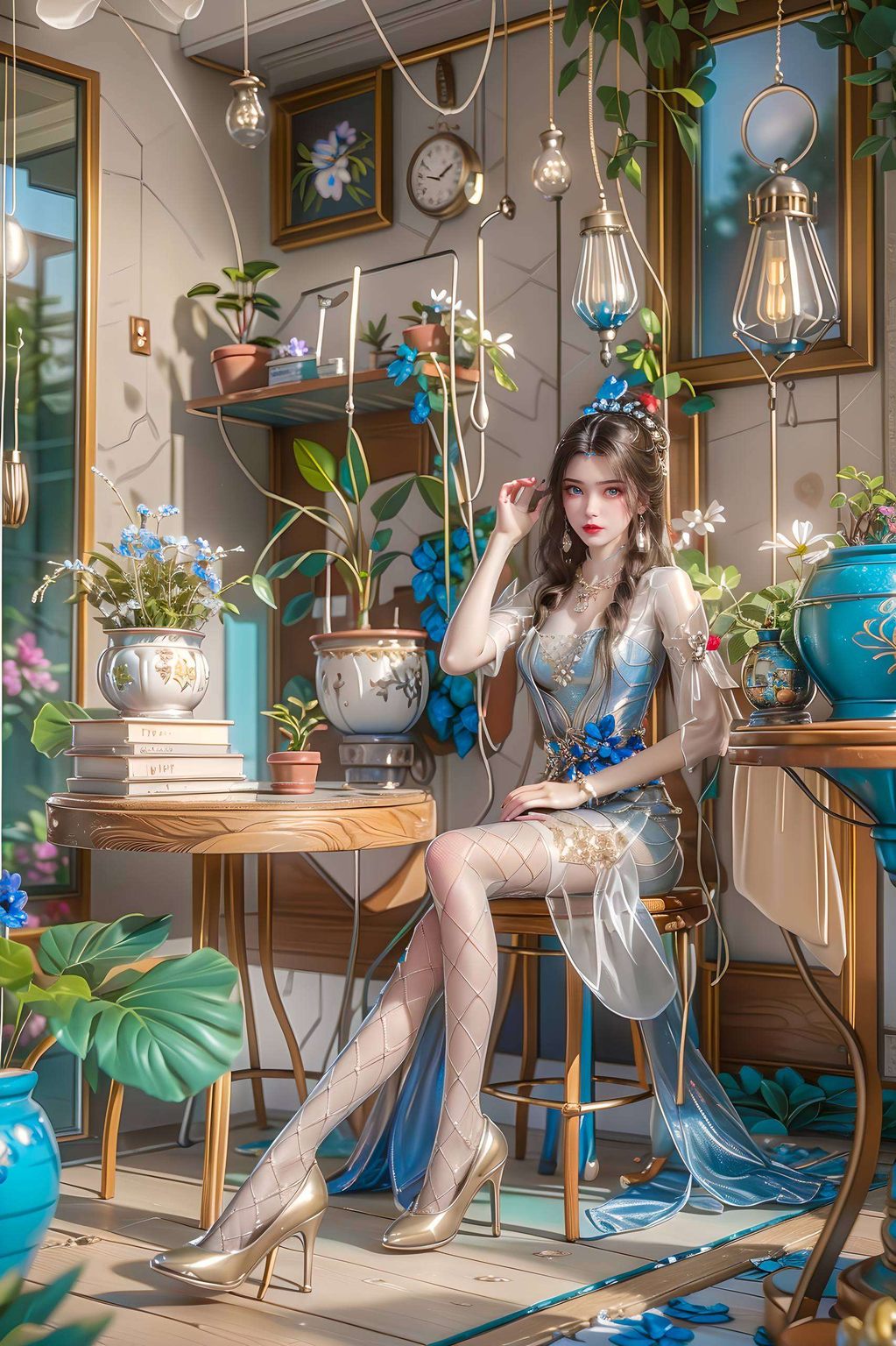 如今化作电脑桌面上的高清壁纸淡雅的色彩彰显她的温婉气质