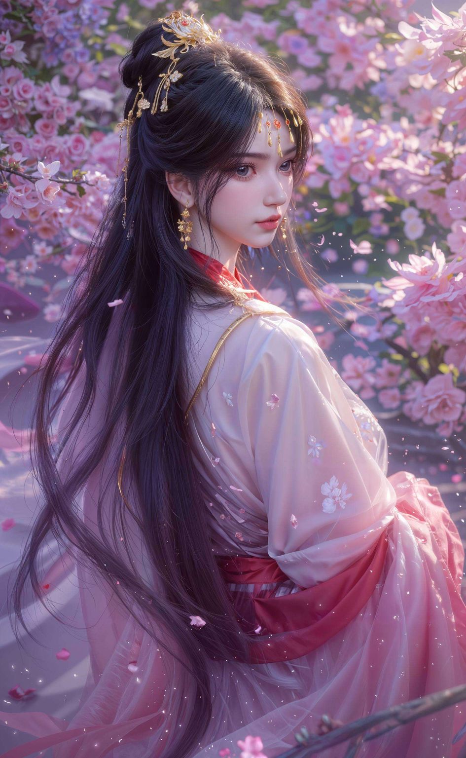 每一款都是她精心挑选的视觉盛宴完美高清的4K艺术壁纸在她眼前绽放光彩