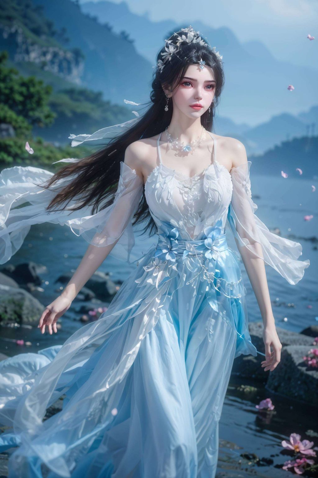 以细腻笔触勾勒李慕婉的无内衣形象生动展现