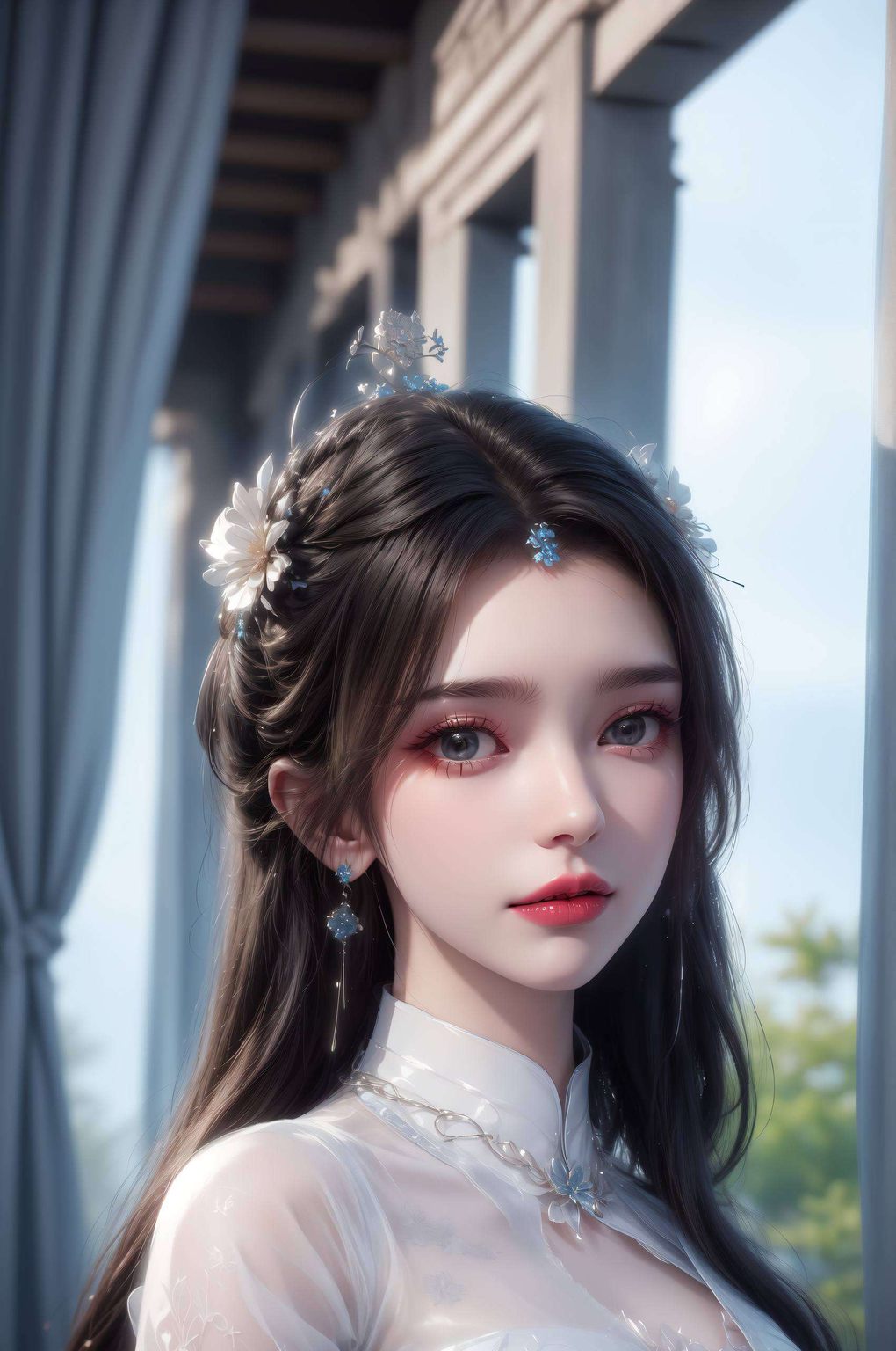 这幅超精致赛博朋克风格壁纸长腿细腰