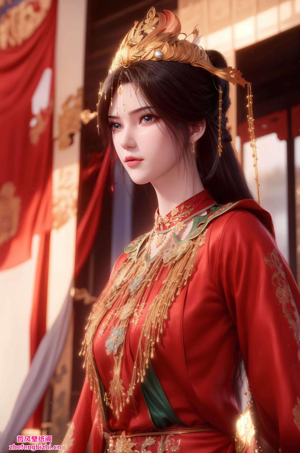 深邃的眼眸仿佛能引人进入一个梦幻般的国漫世界