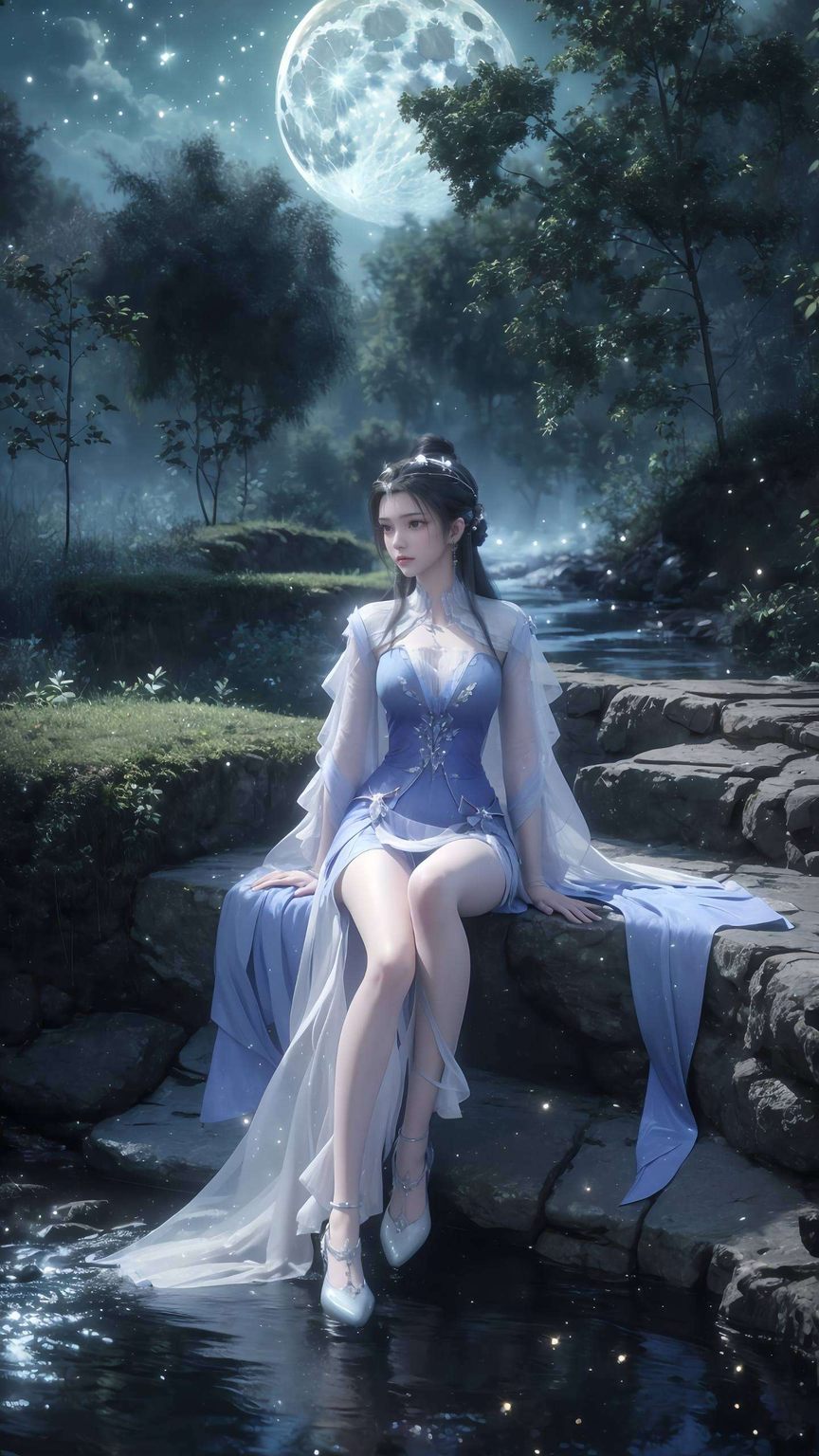 仿佛诉说着古老故事里的悲欢离合国漫美女李慕婉以她独特的民族风装扮