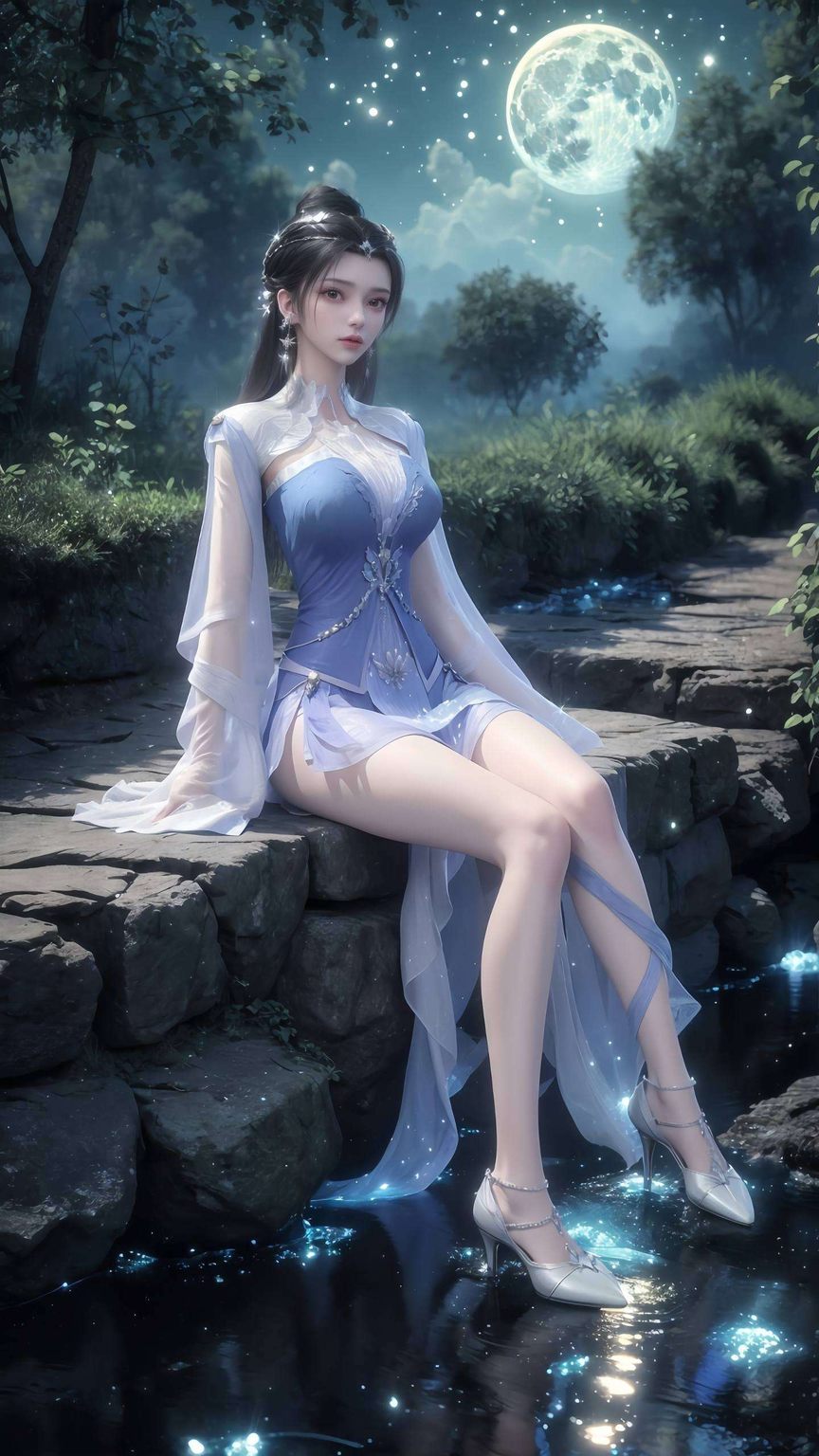 每一帧都仿佛是从动漫中截取的精美画面这款静态国漫女主AI极简1080p壁纸