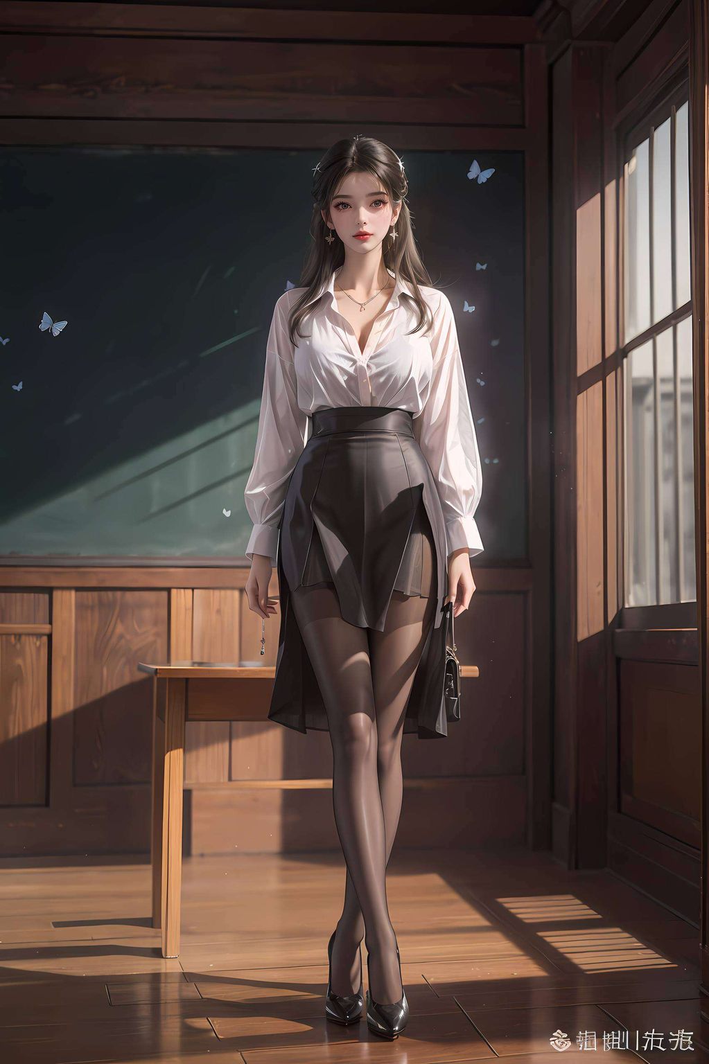 李慕婉轻披婚纱置身繁花之中