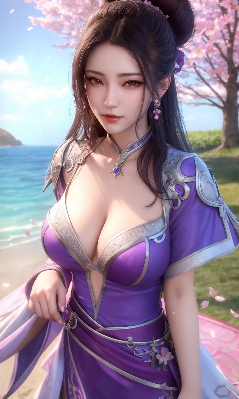 这款名为“仙逆柳眉”的后期高清图片壁纸更显得典雅大方