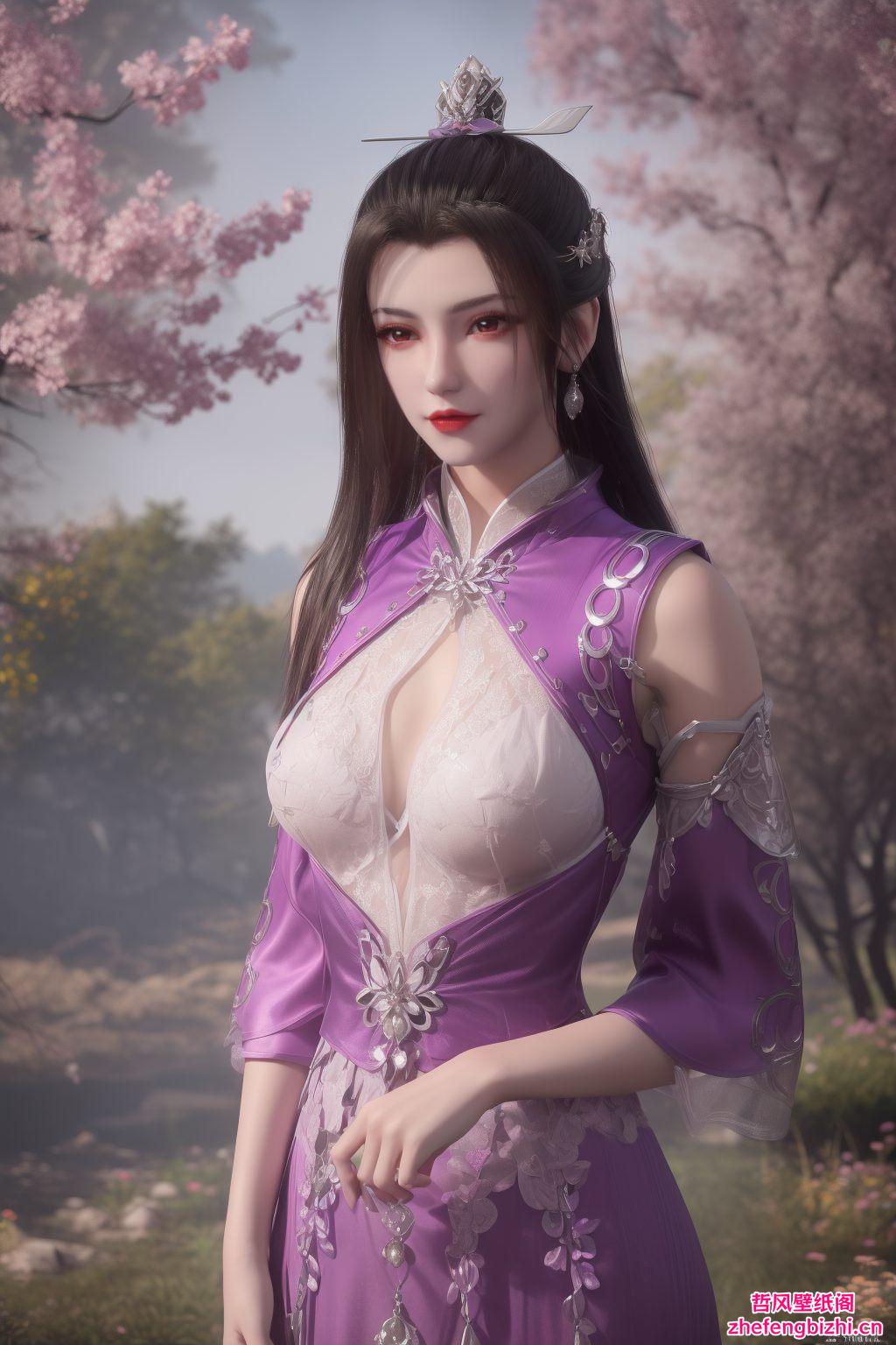 以国漫女神柳眉的绝美形象为主题每一帧都如诗如画