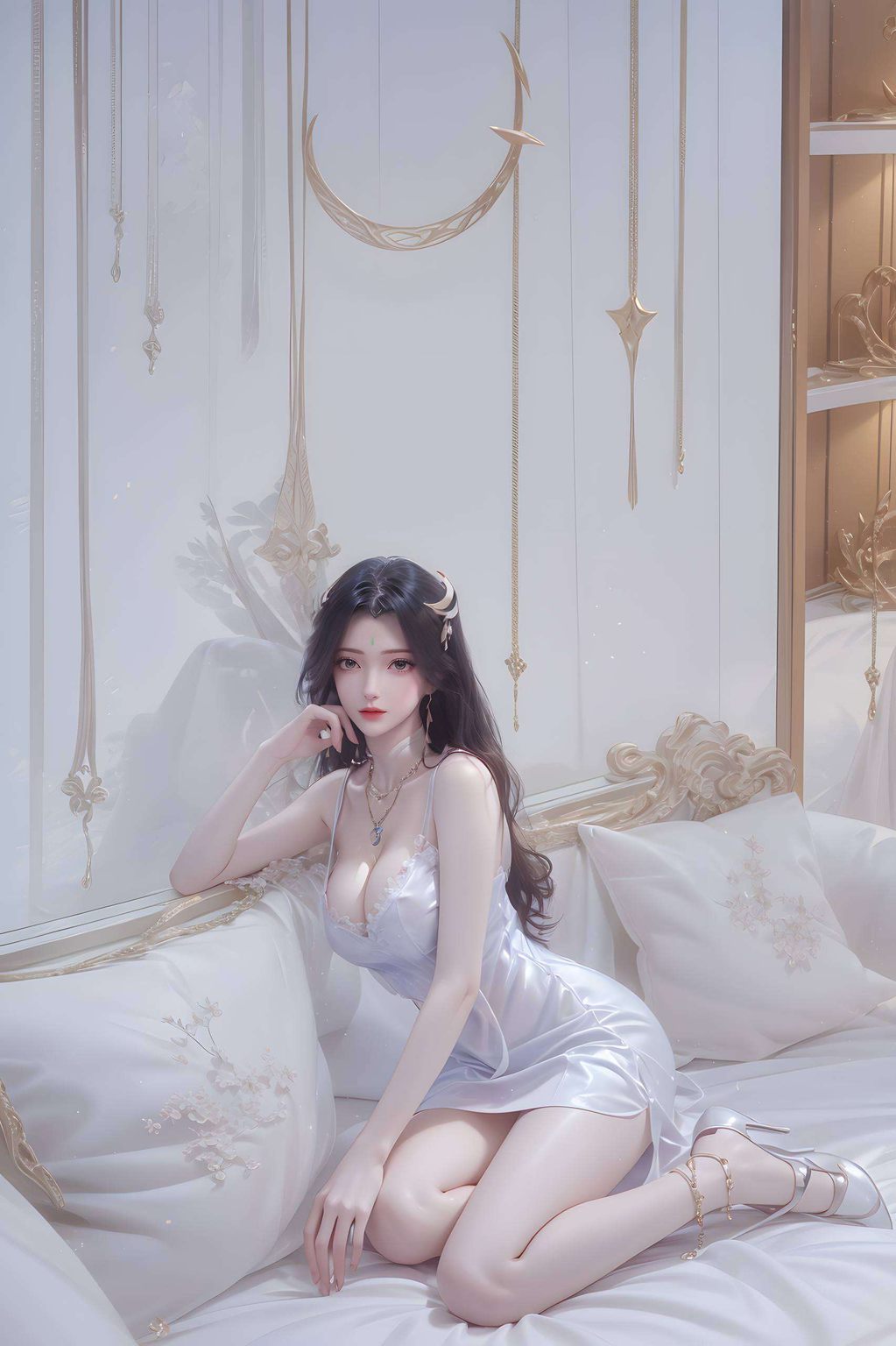 为你的手机增添一抹别样的国漫风情这款精美对称的2K高清国漫女神壁纸