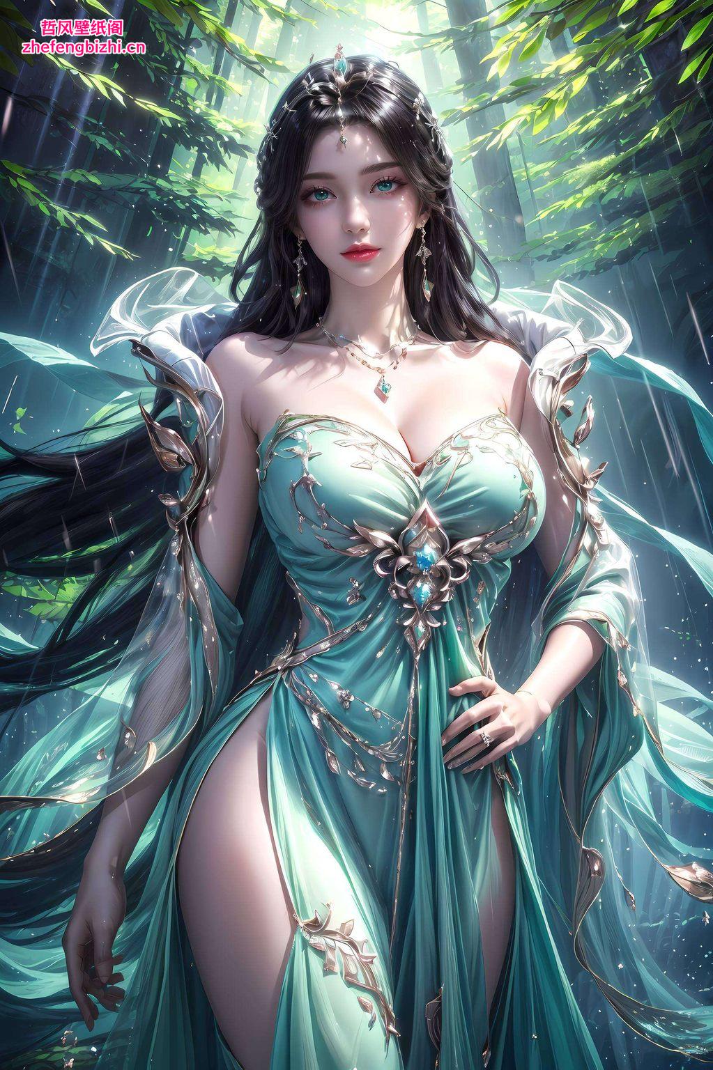 国漫女神的魅力尽在这款清新抽象的PC桌面主题柳神翩翩起舞