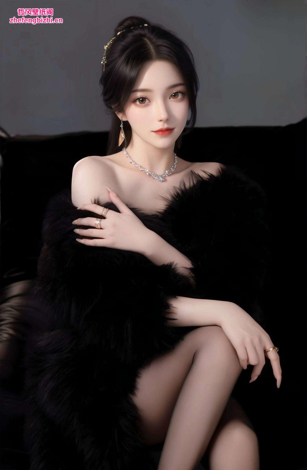 抽象线条与柳神形象的完美融合这款1920x1080壁纸