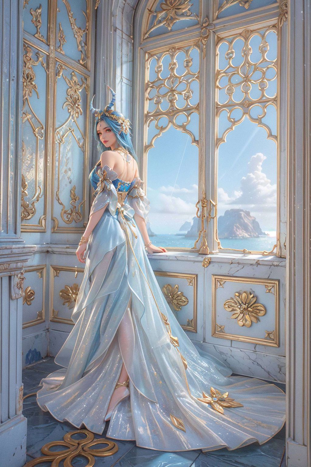 色彩斑斓、线条流畅这款融合了AI国漫女主波普艺术的iPhone墙纸