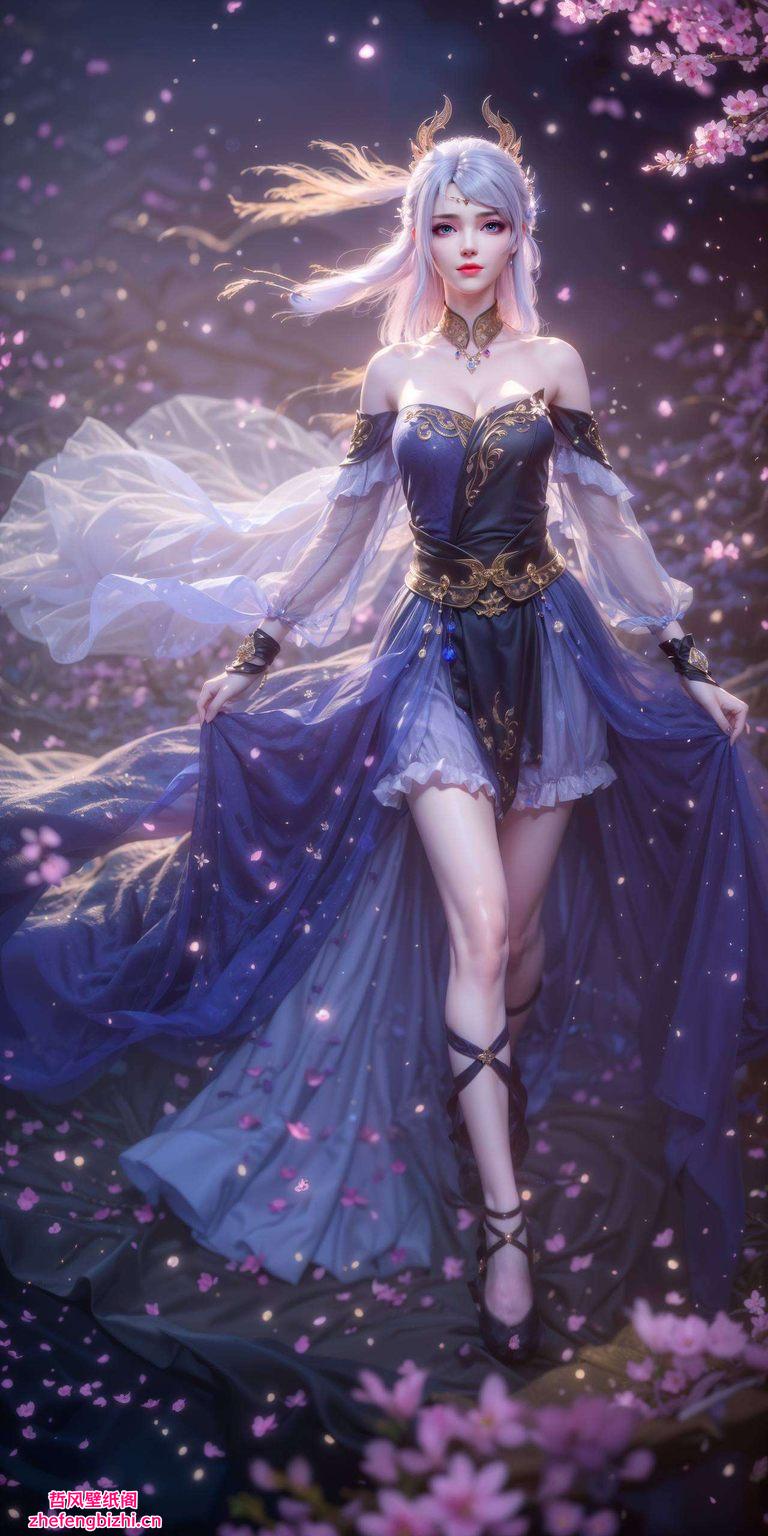 简洁风格以国漫女神洛璃的精致形象为核心