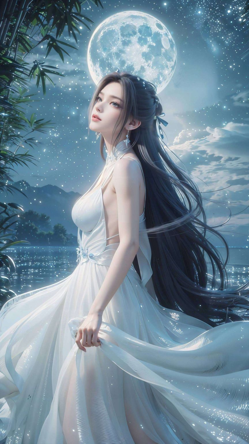 国漫美女背景图片每一次瞥见