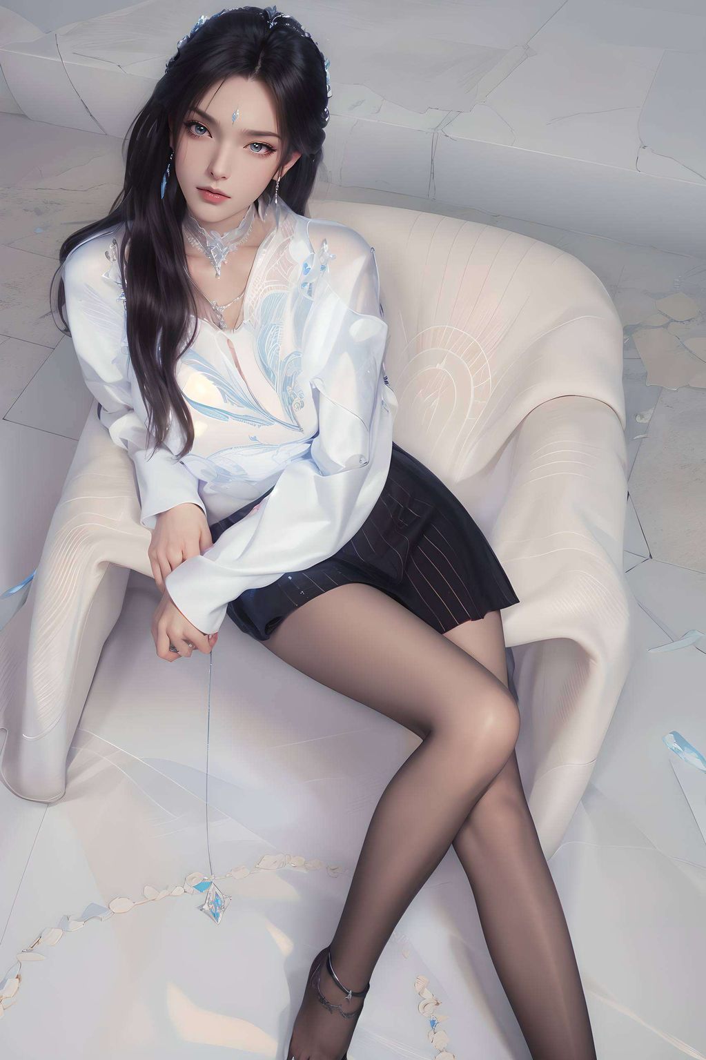 诛仙动漫中的陆雪琪翩翩起舞以不规则设计展现独特魅力