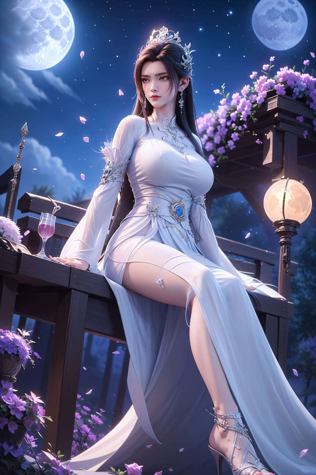 国漫美女与AI美女的交融细腻描绘