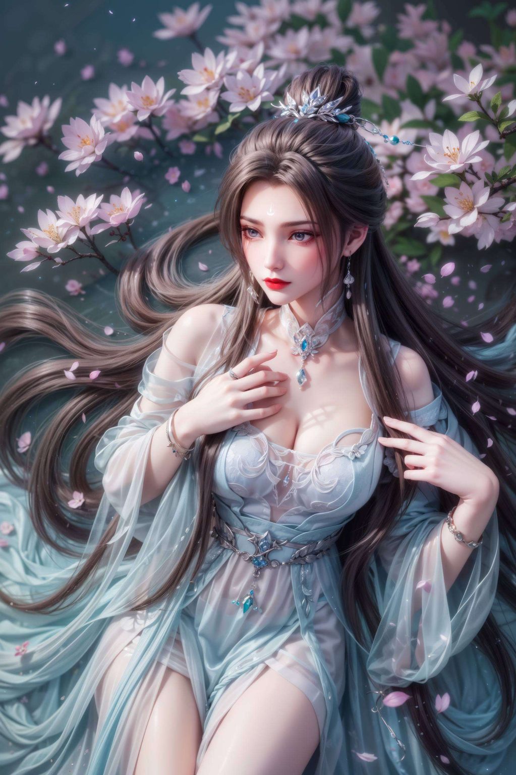 她的眼神坚定而迷人舞动的瞬间