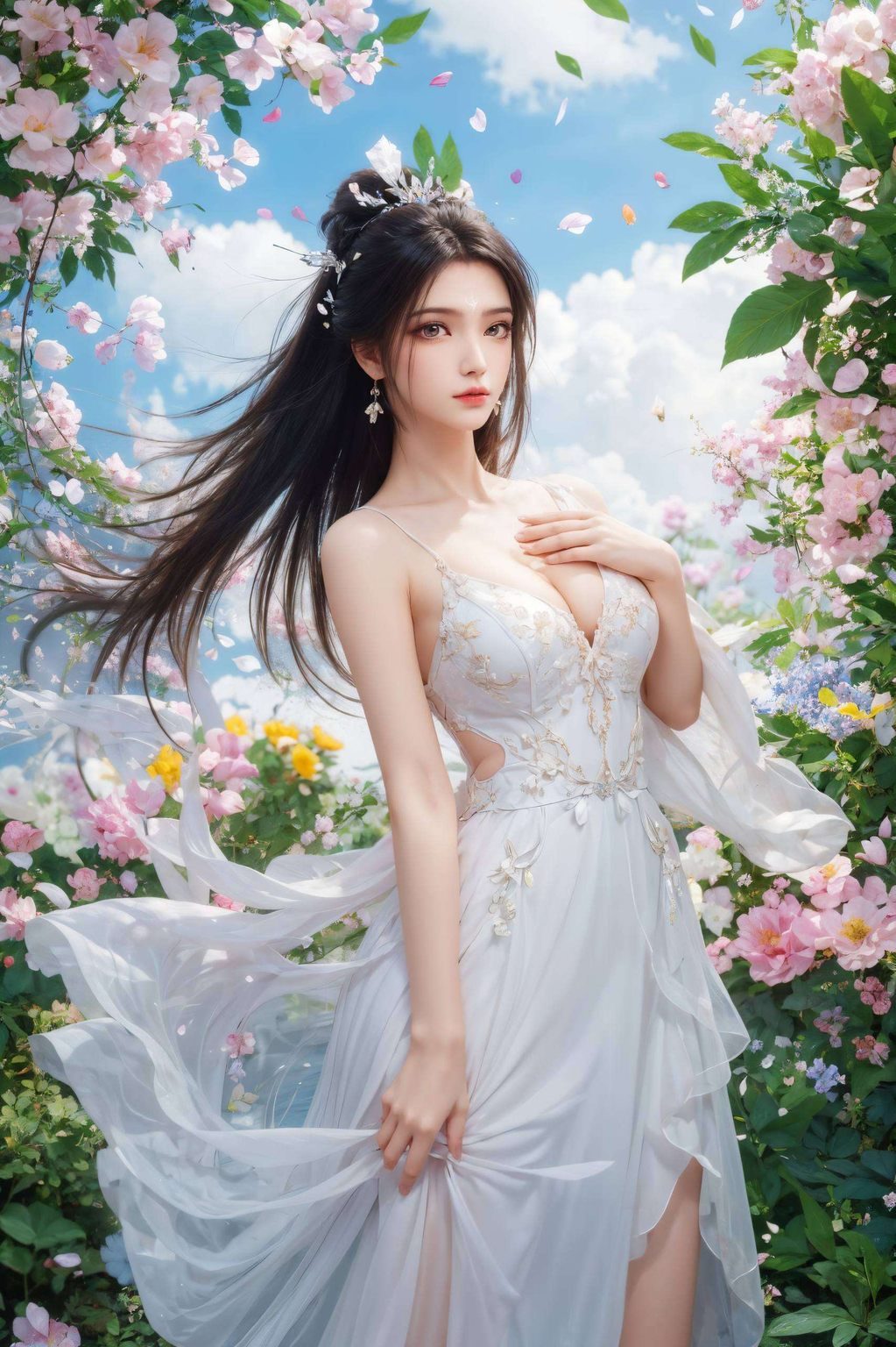 这款国漫女生侘寂风壁纸细腻的画面捕捉了两位角色的深情瞬间